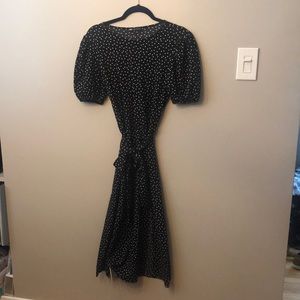 Zara Dress with Puffy Sleeves and Leg Slit